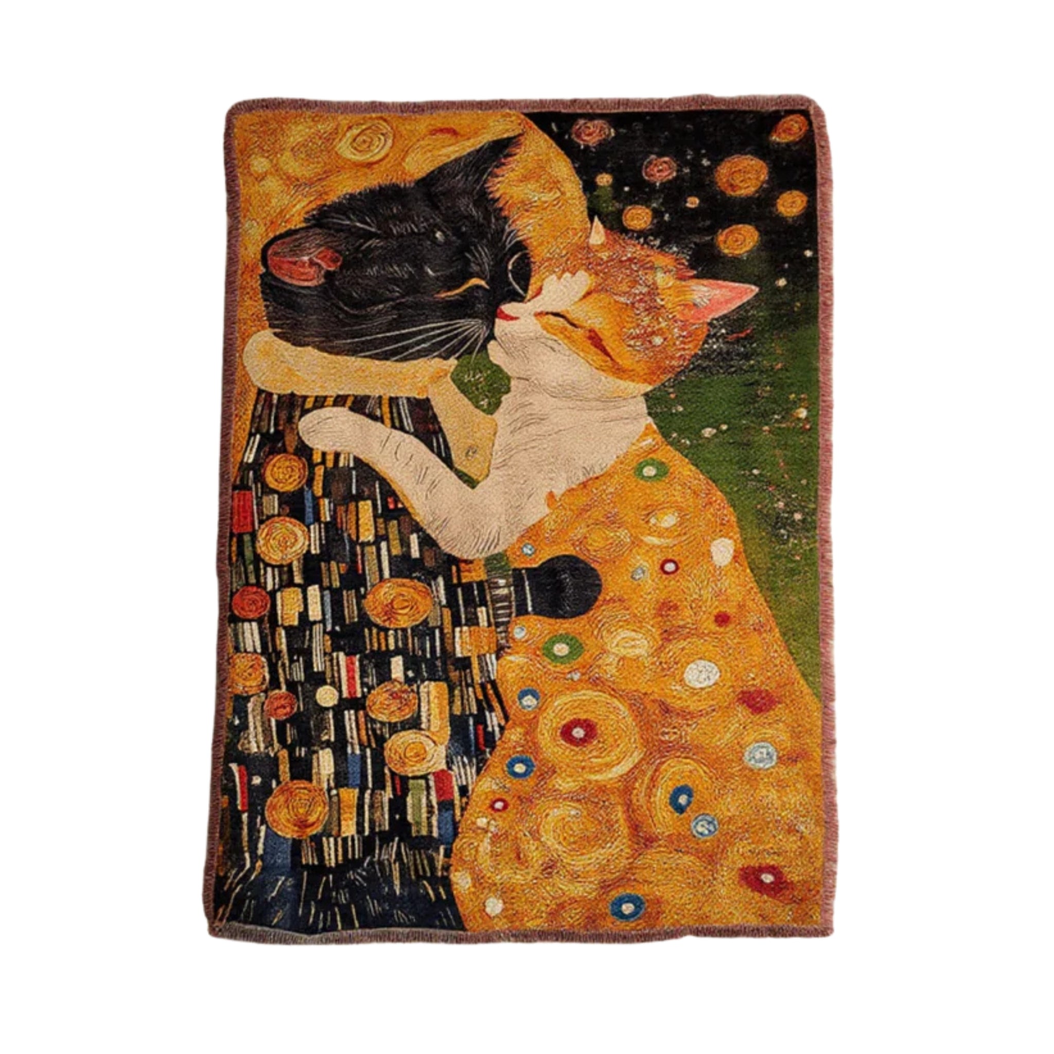 the (cat) kiss woven tapestry