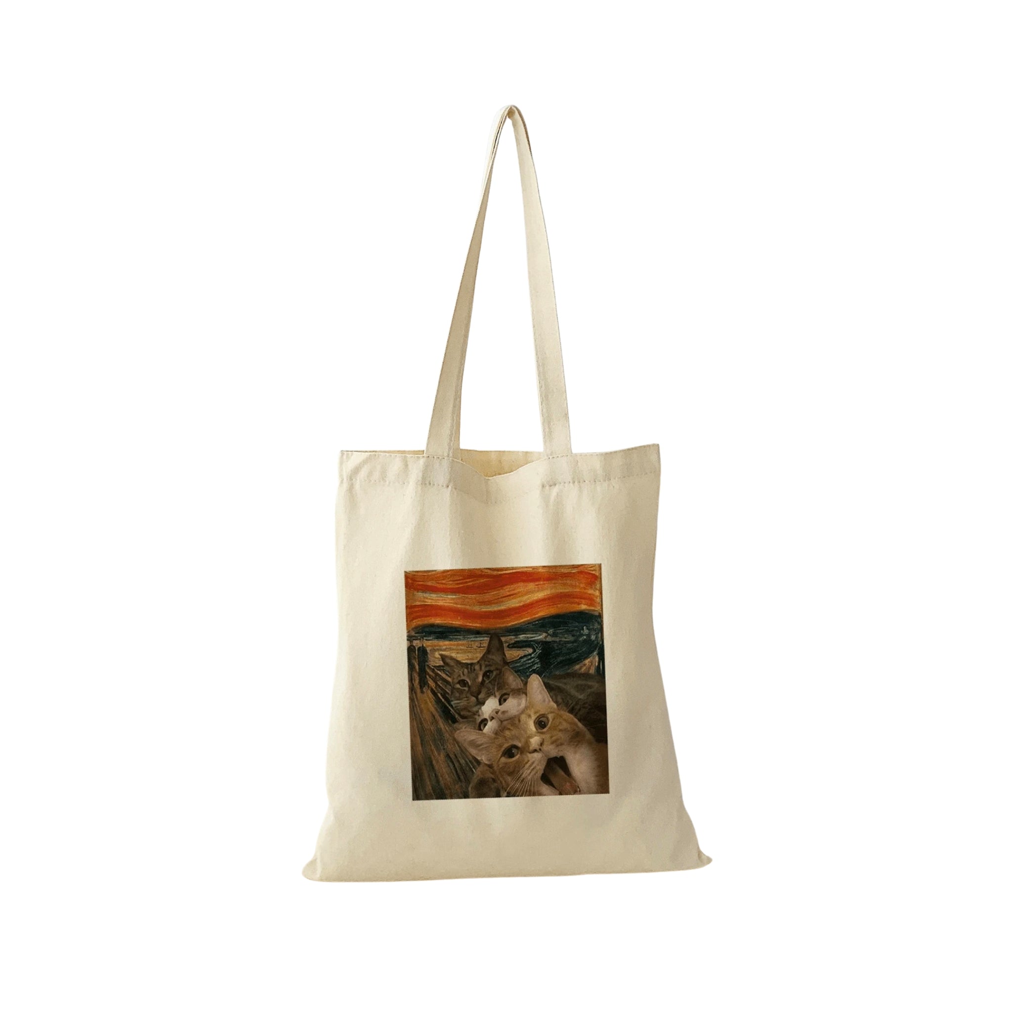 cat scream tote bag