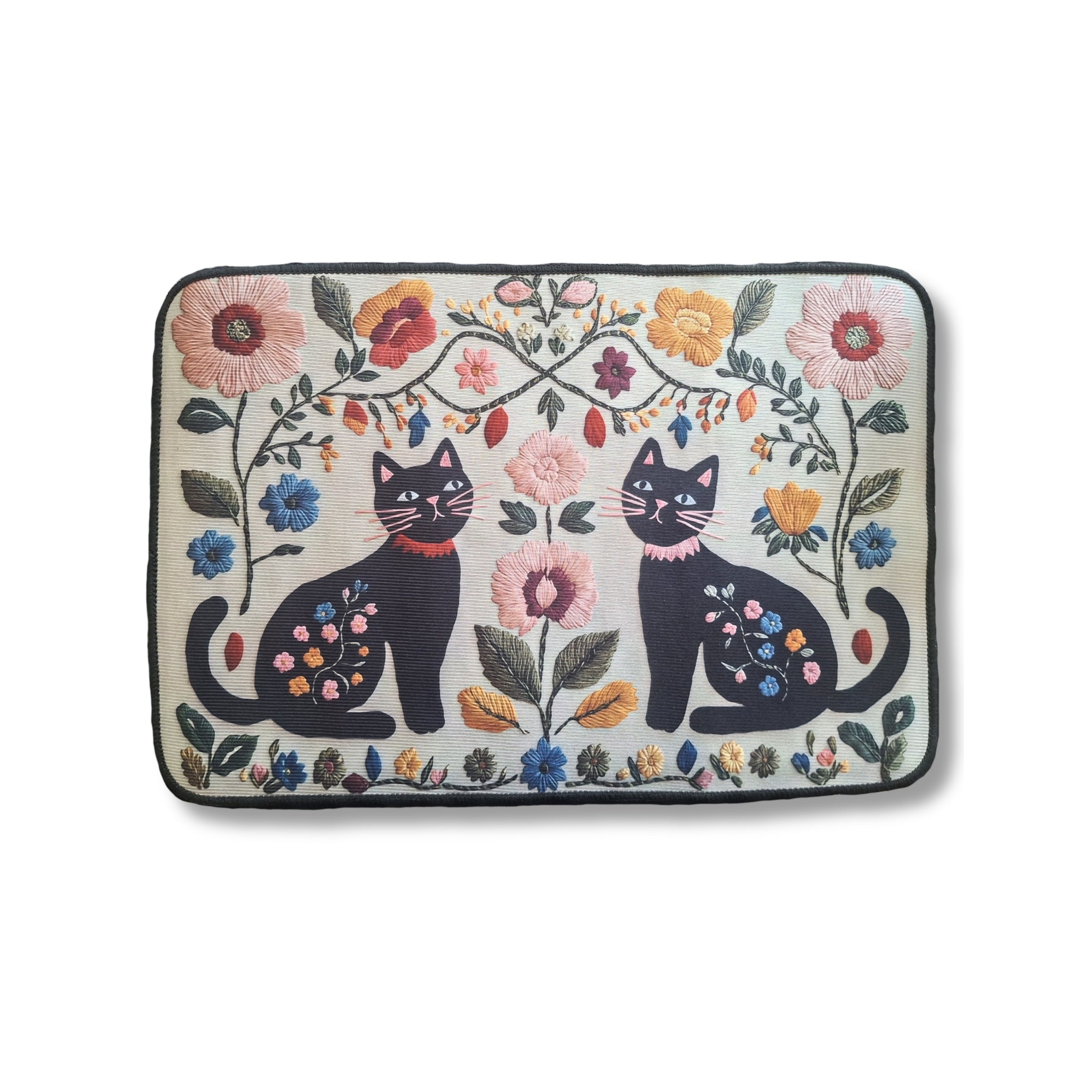 twin cat bath mat