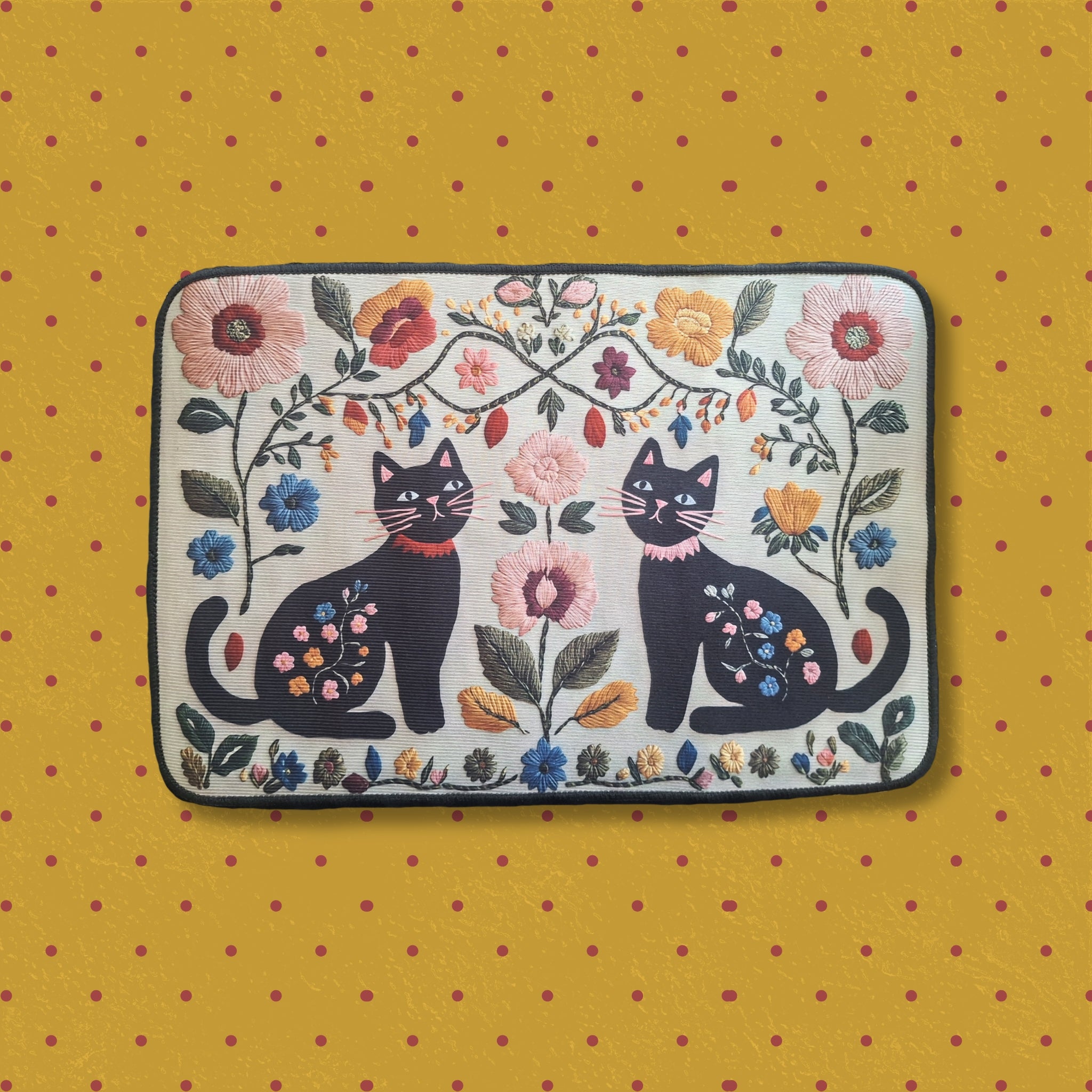 twin cat bath mat