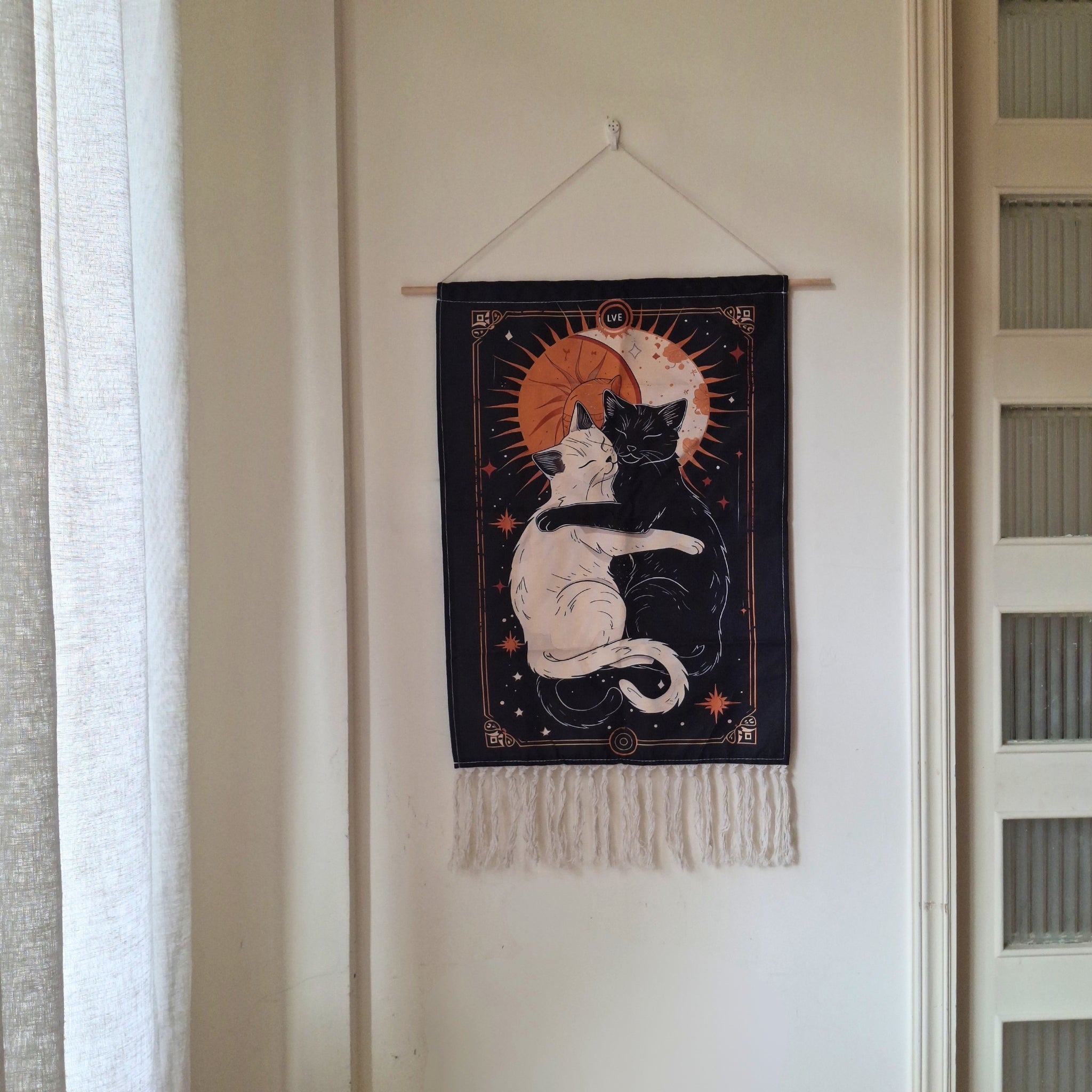 the cat lovers hanging textile