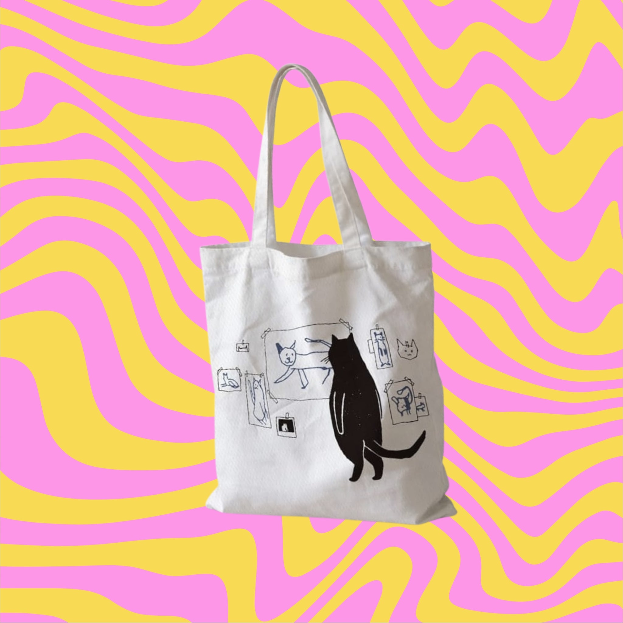 the cat artist tote bag