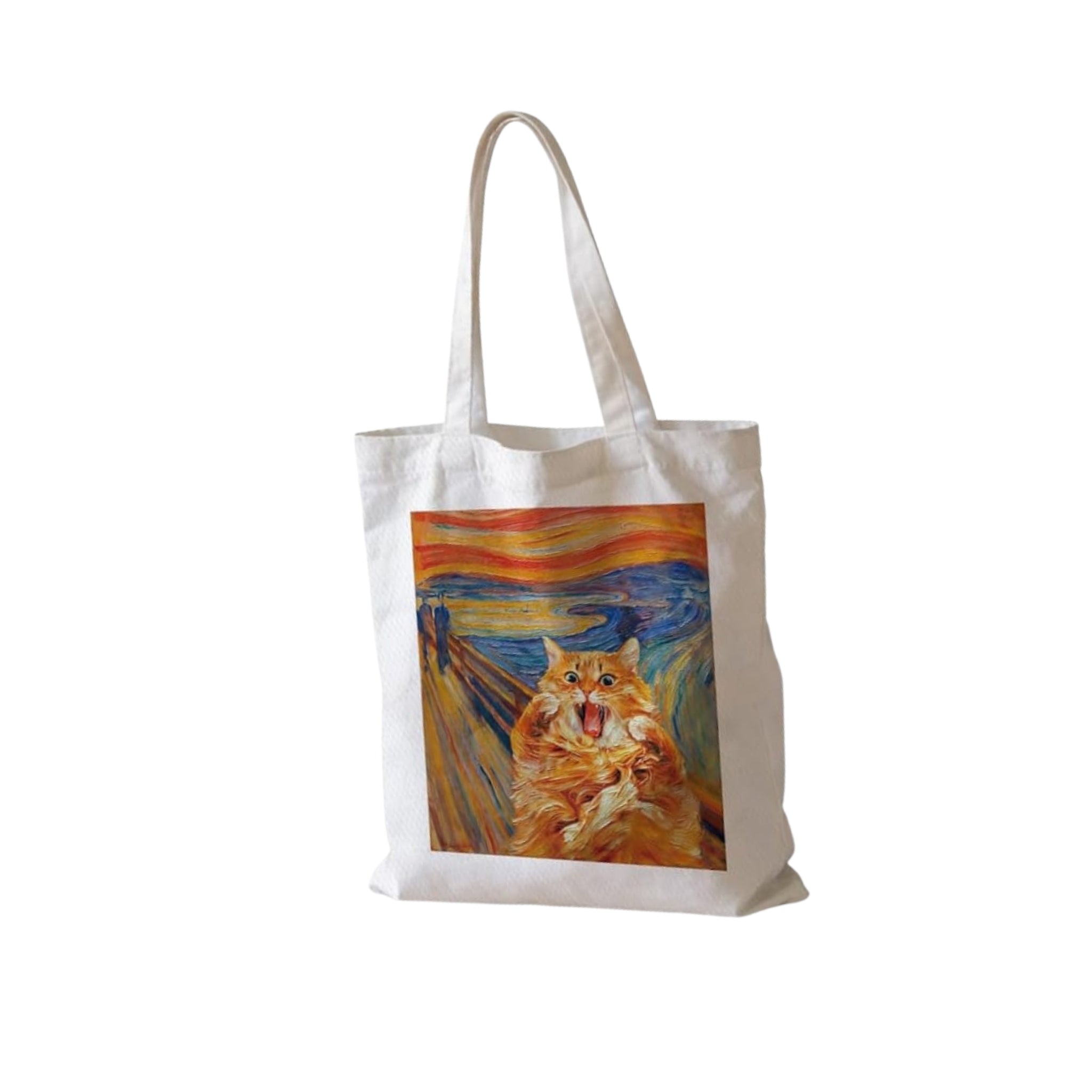 the fat cat scream tote bag