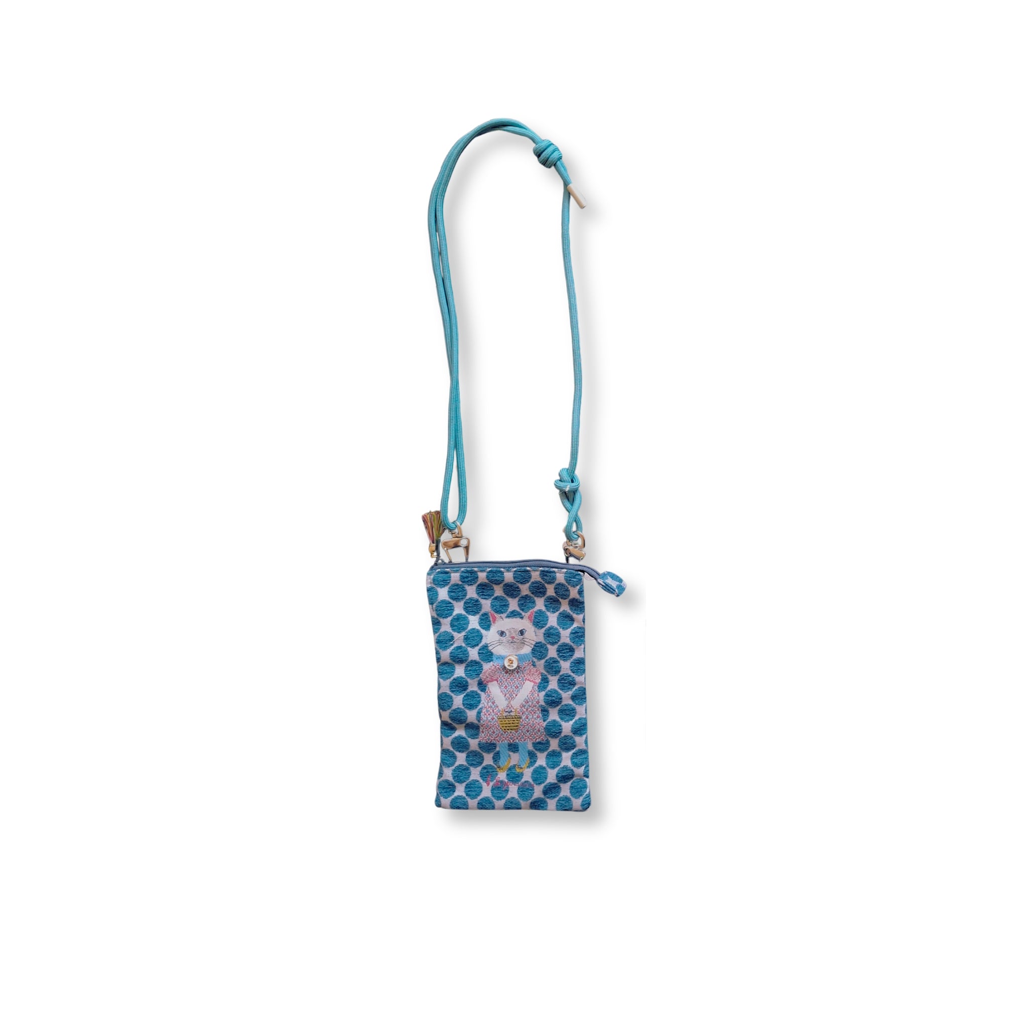 the embroidered cat crossbody bag