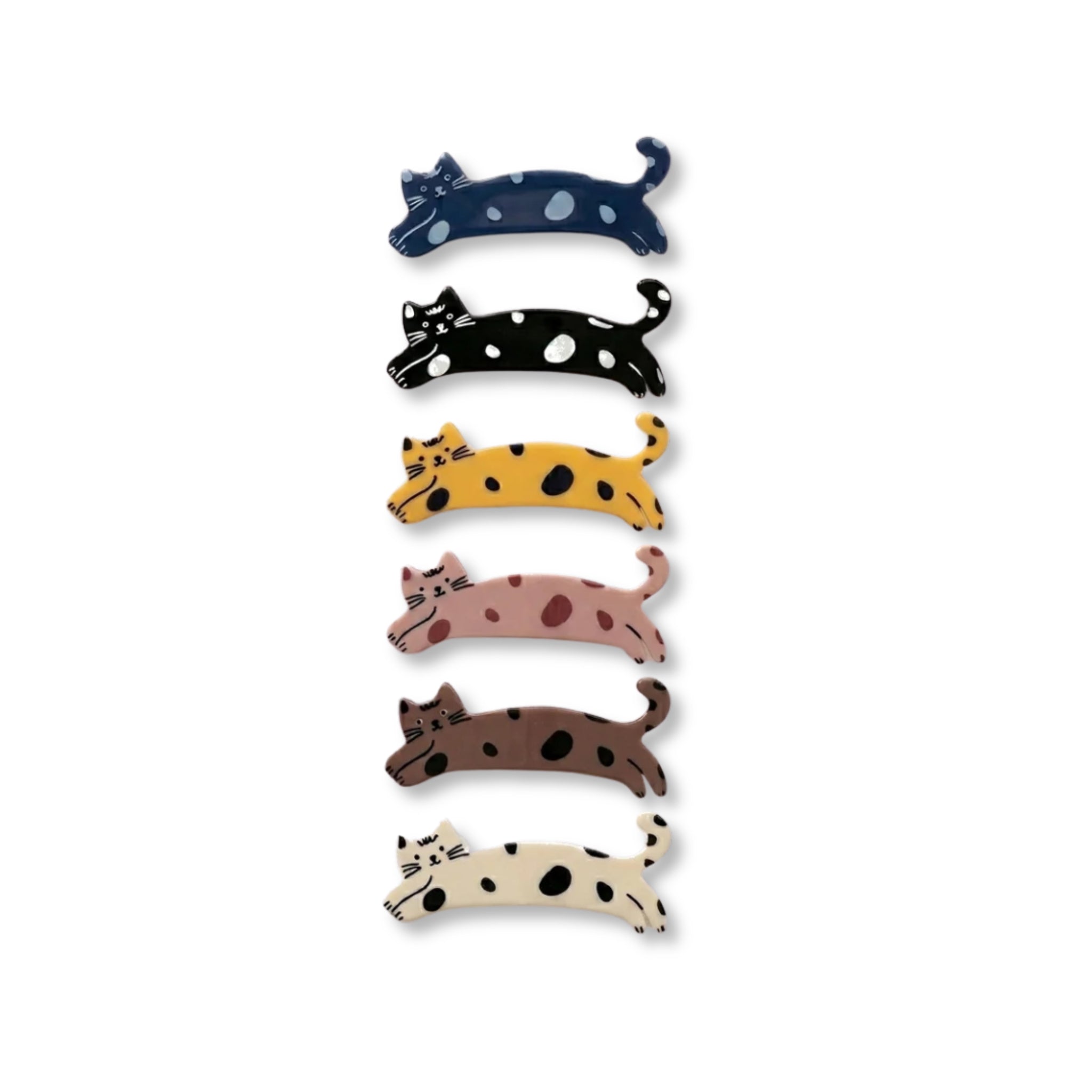 the polka cat hair clips (set of 2)