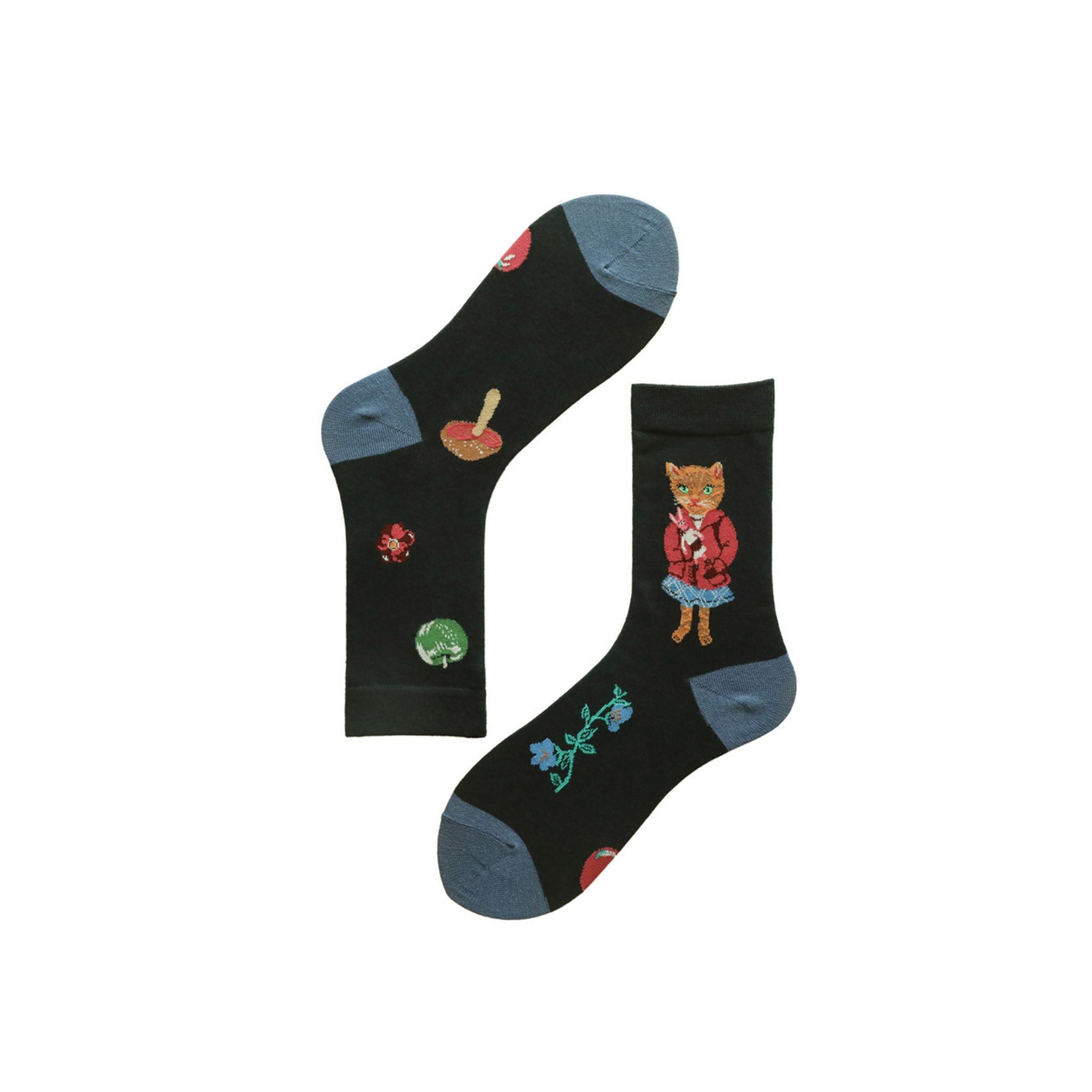 playful cat socks