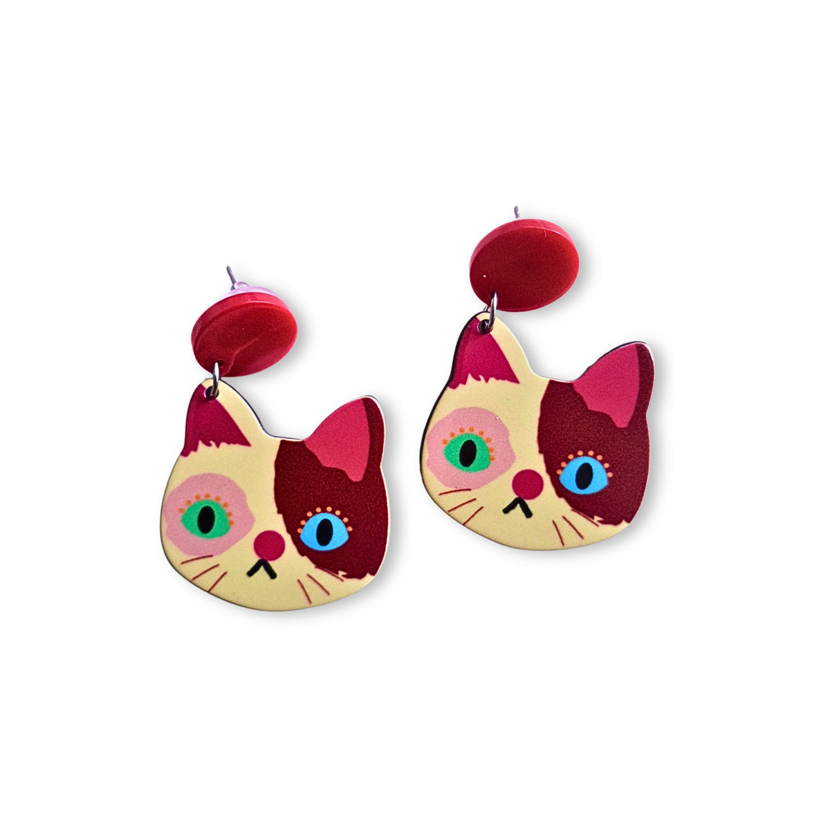 the funky cat earrings