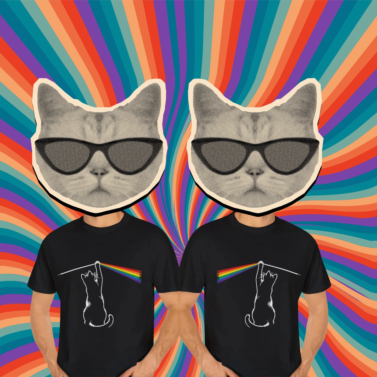 the dark side of the meow t-shirt