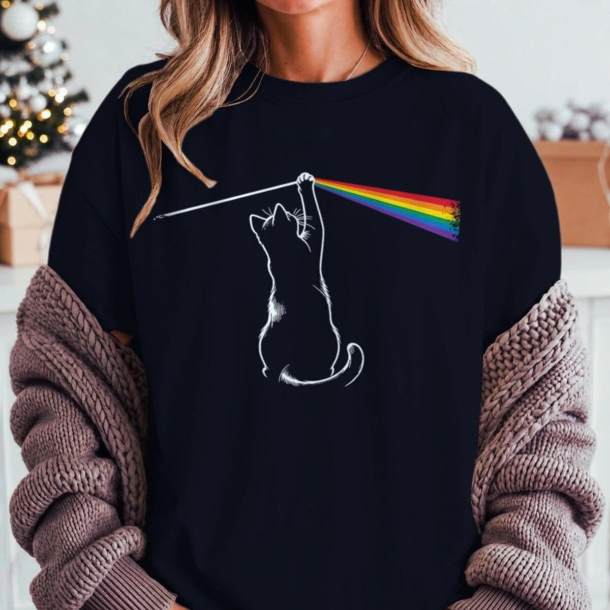 the dark side of the meow t-shirt