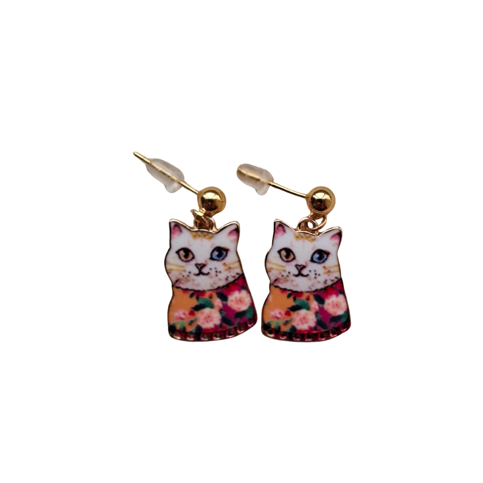 fancy cat earrings