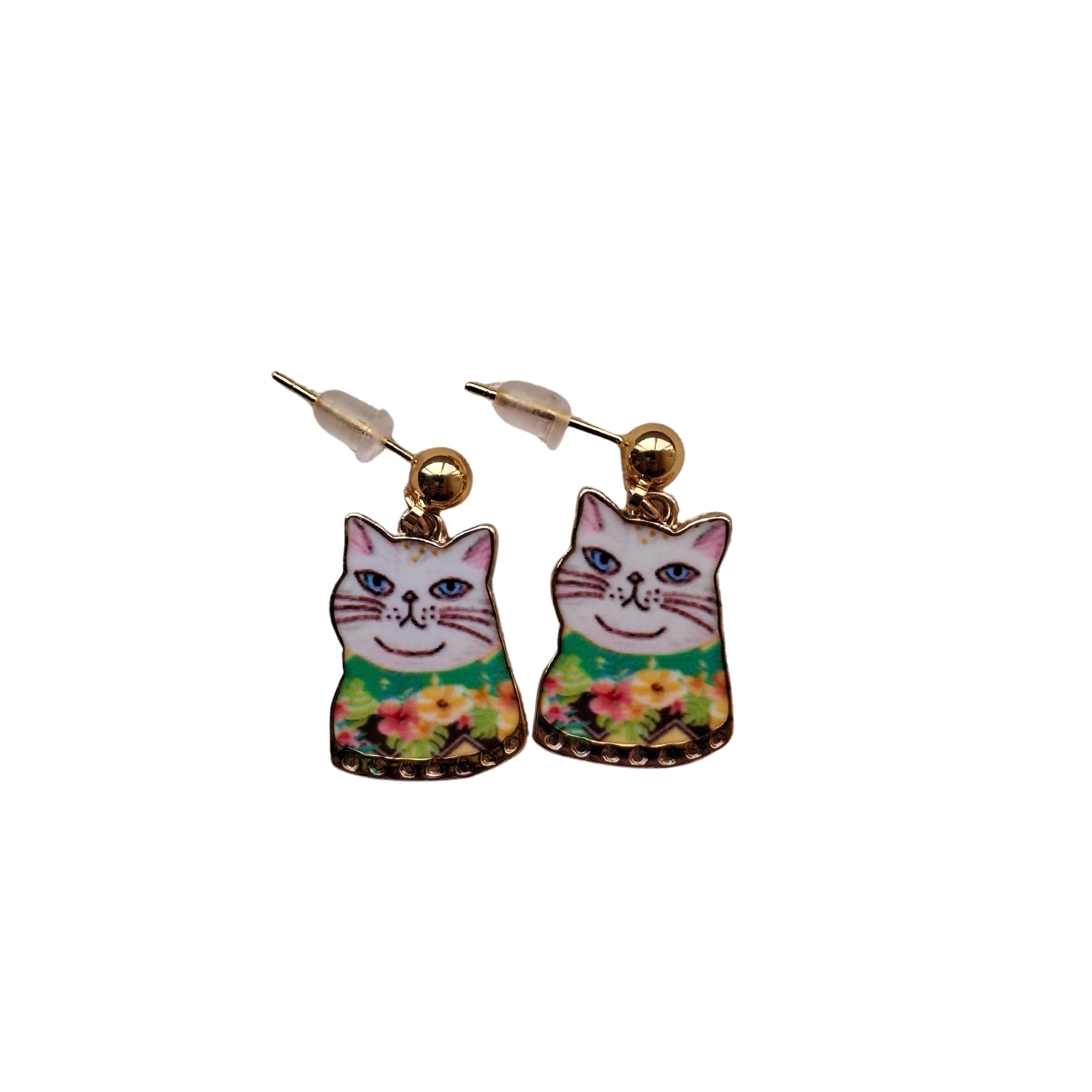fancy cat earrings