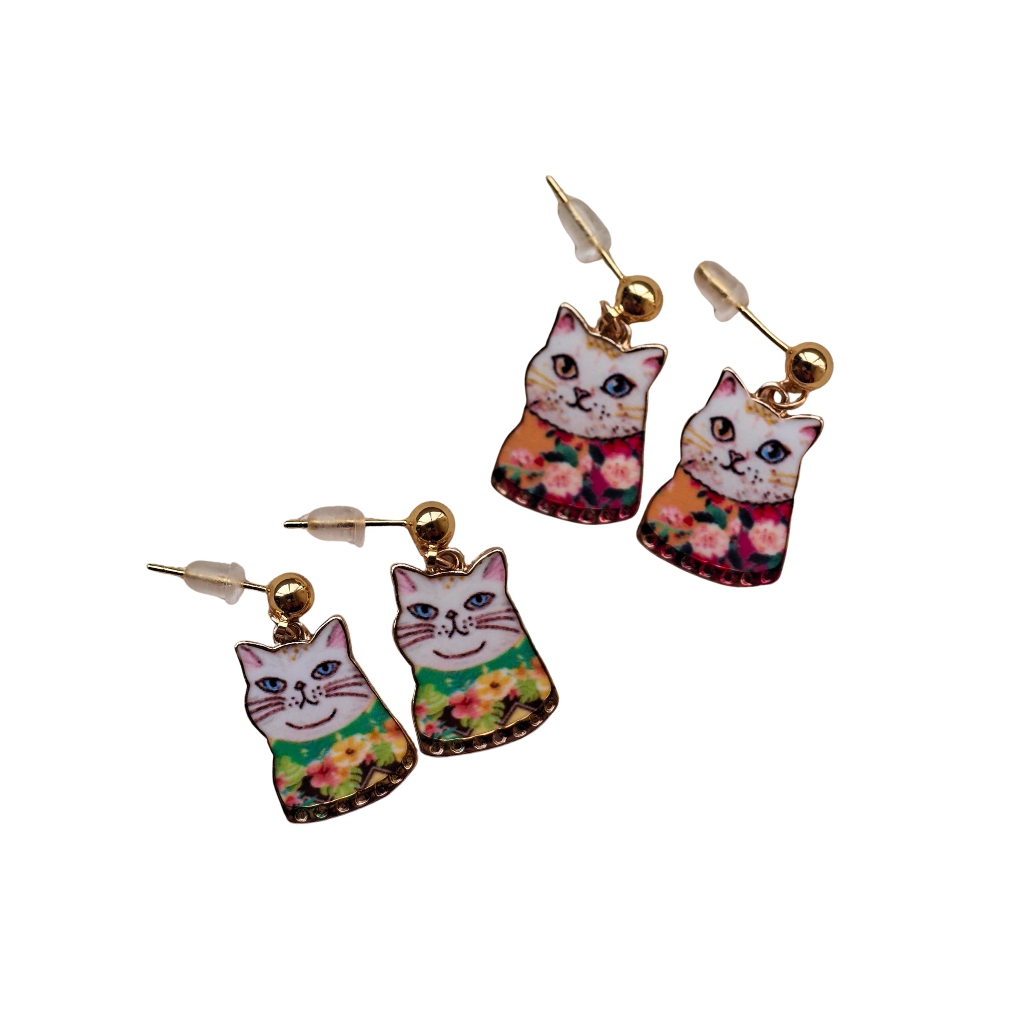 fancy cat earrings