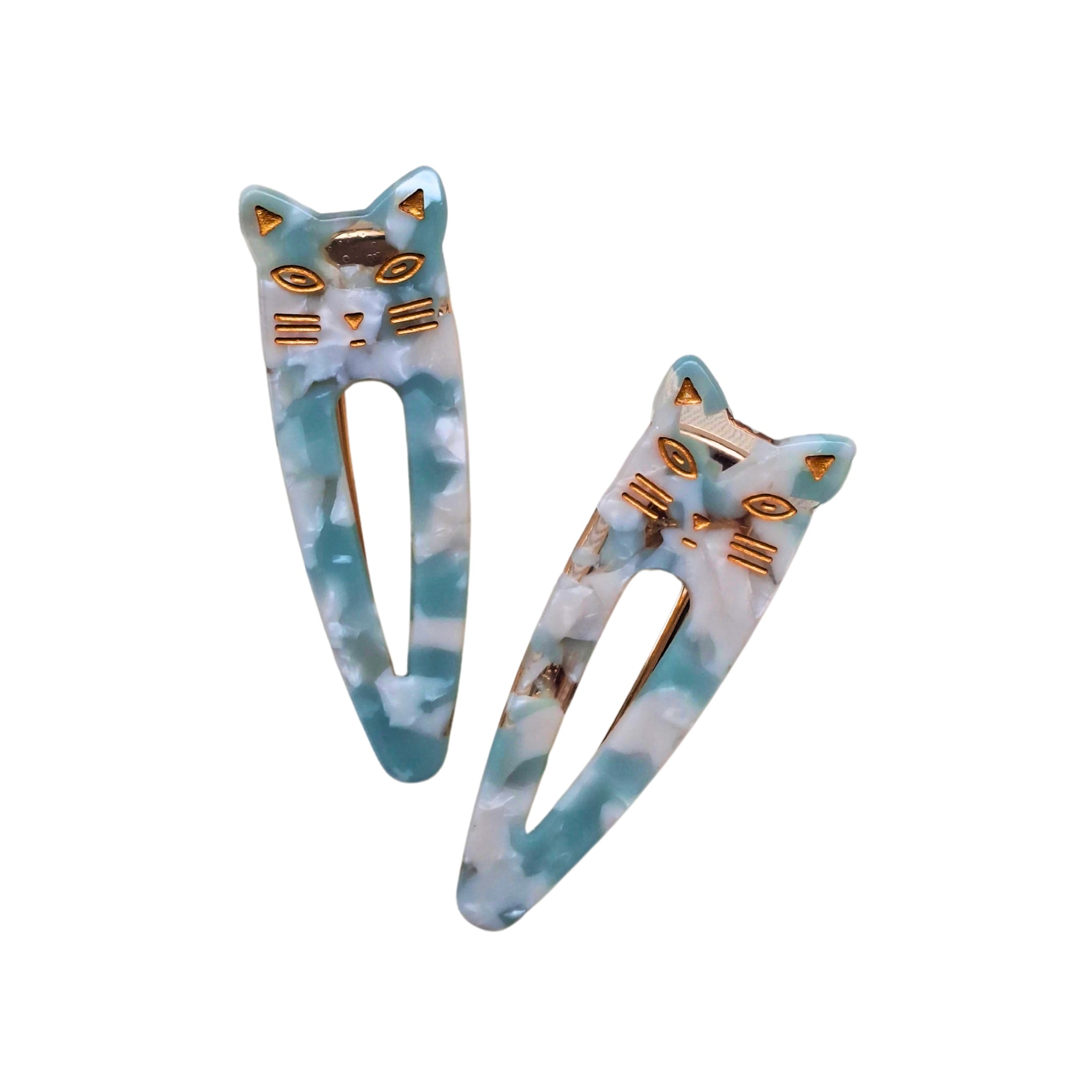 gold whisker hair pair