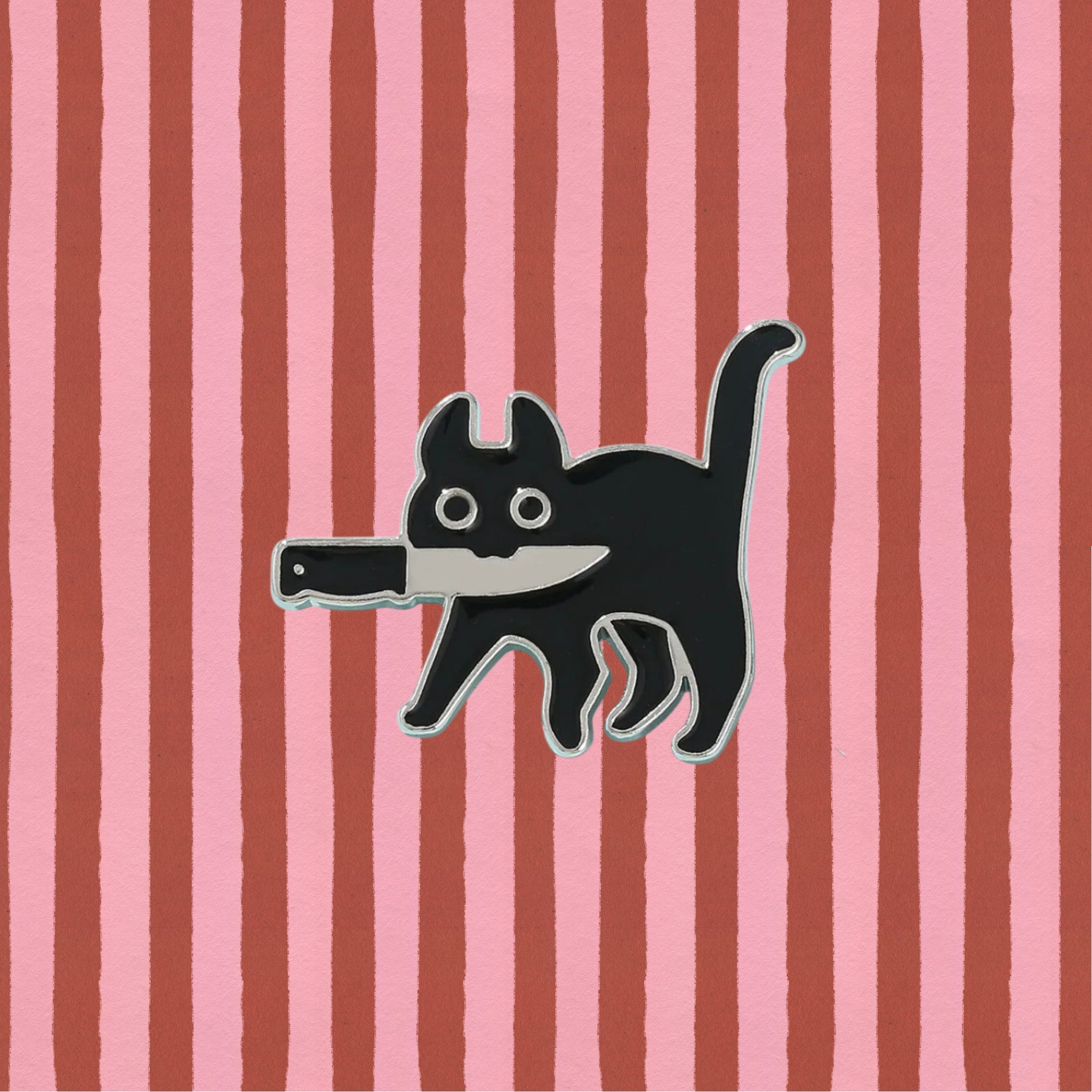 psycho cat pin