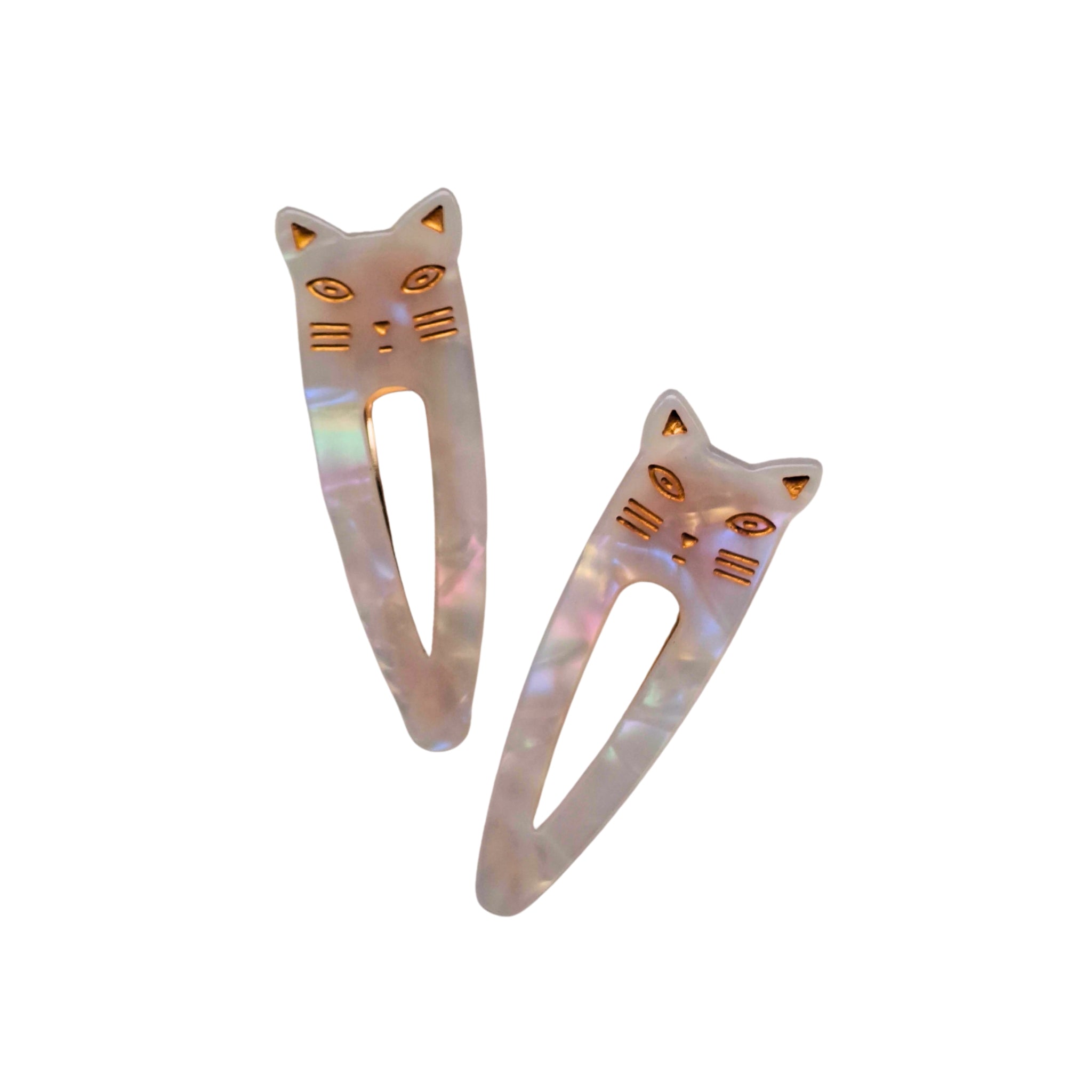 gold whisker hair pair