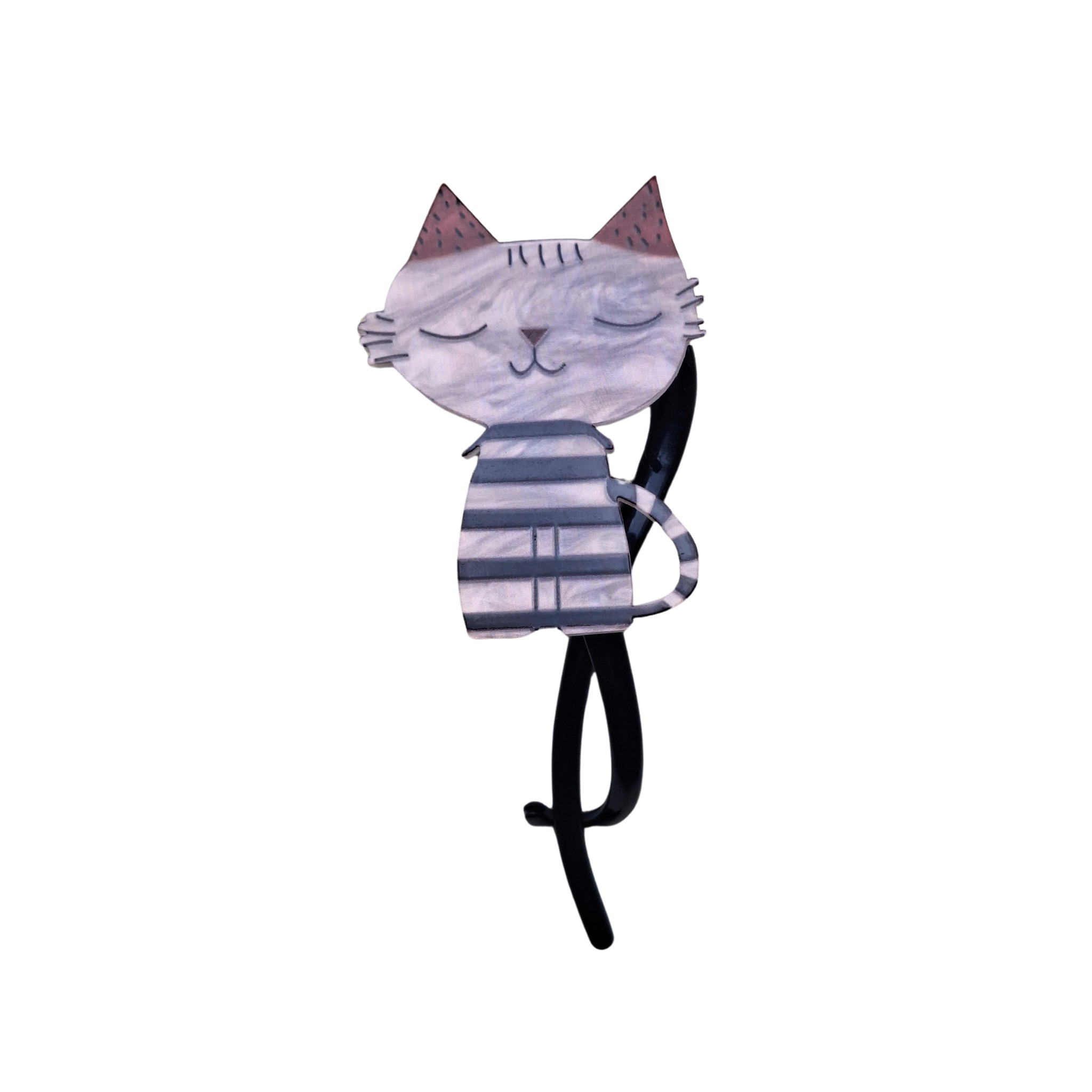 striped cat hair clasp