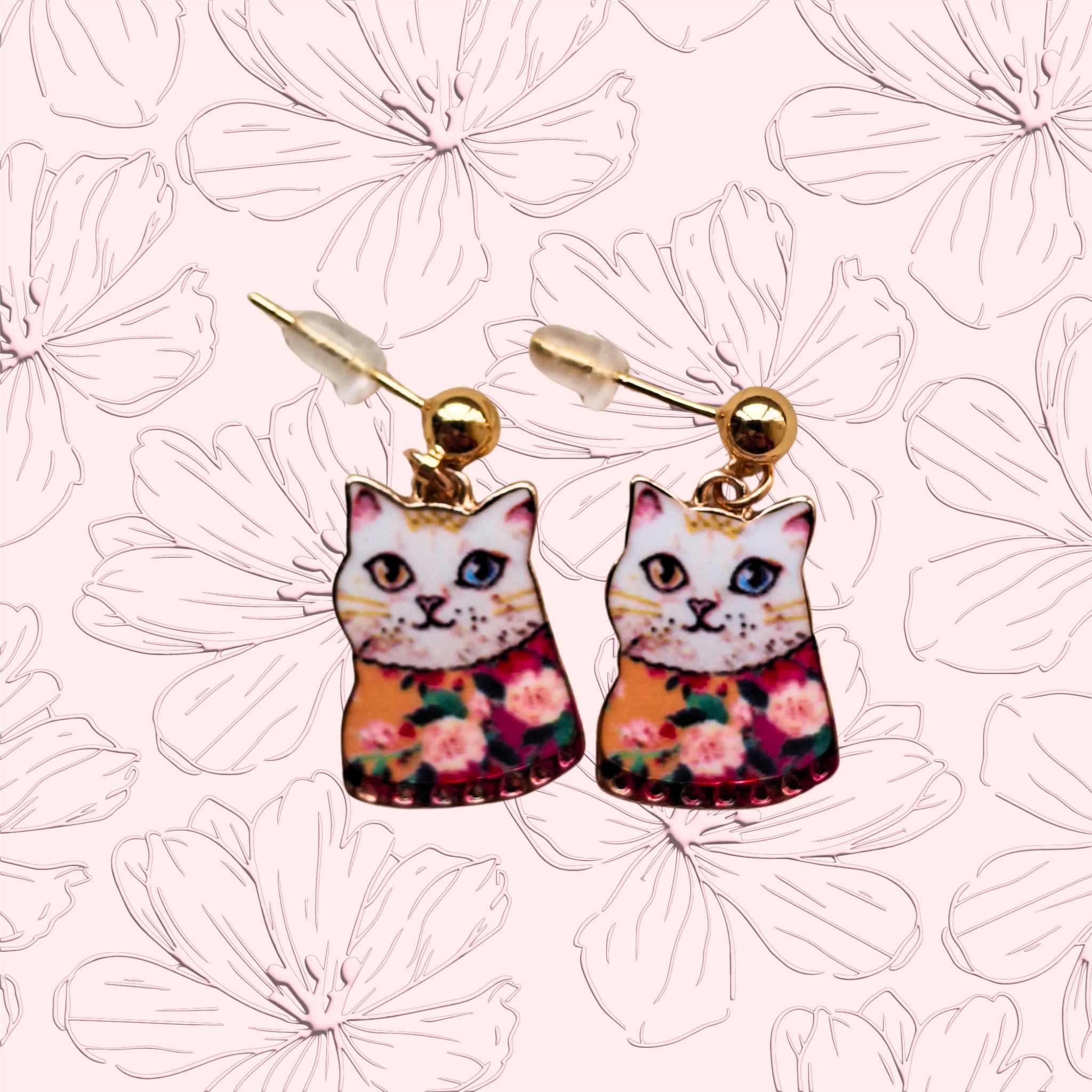 the fancy cat earrings