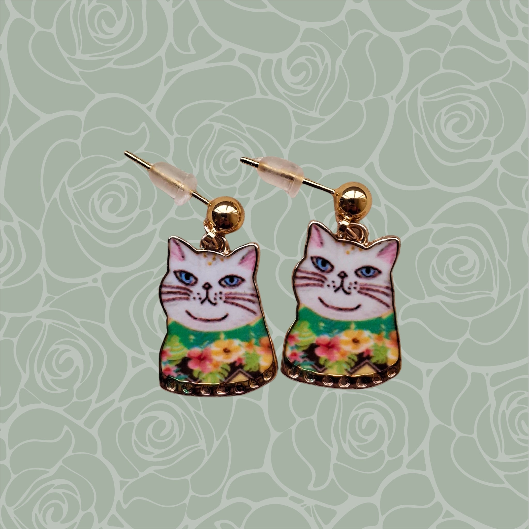 the fancy cat earrings