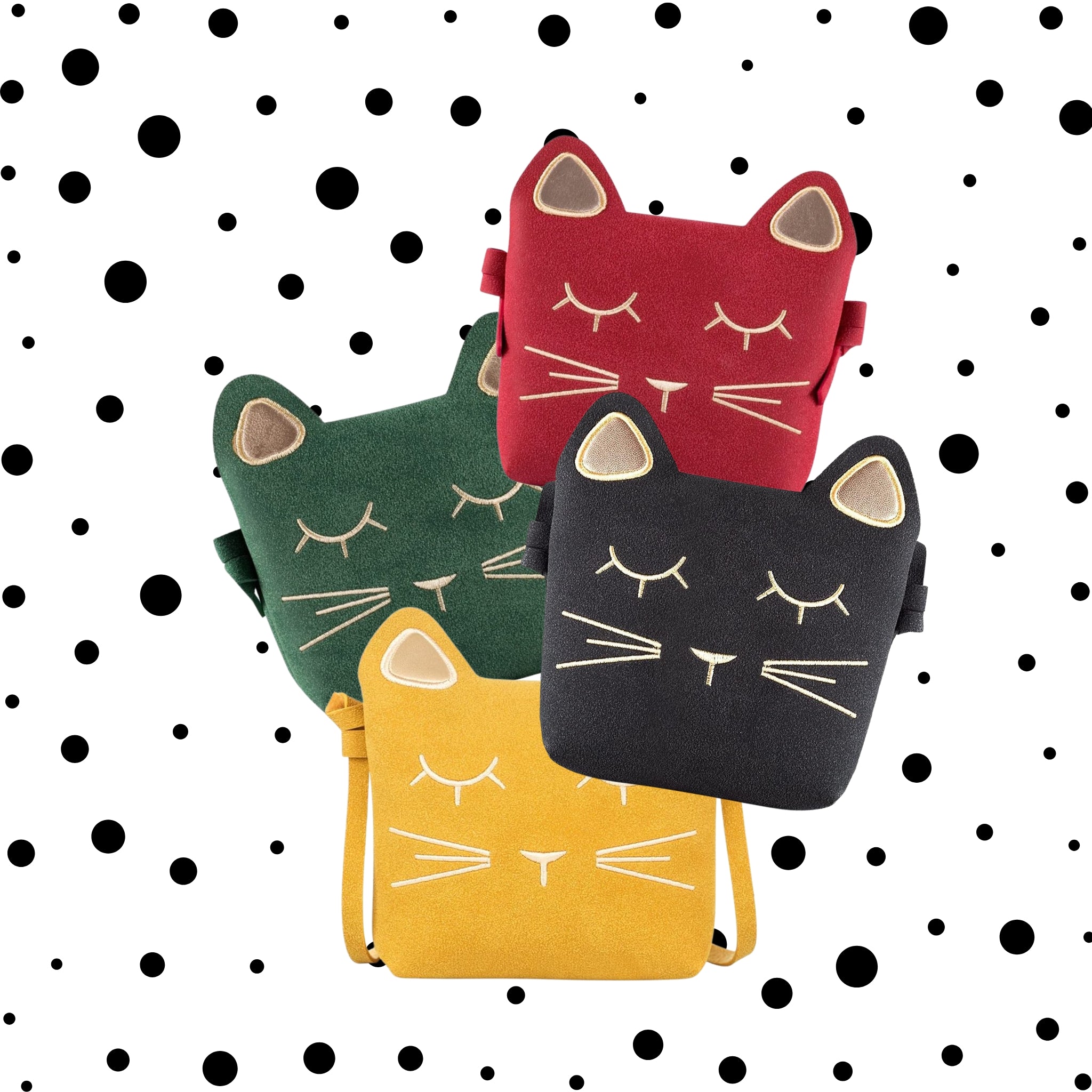 cute cat suede bags
