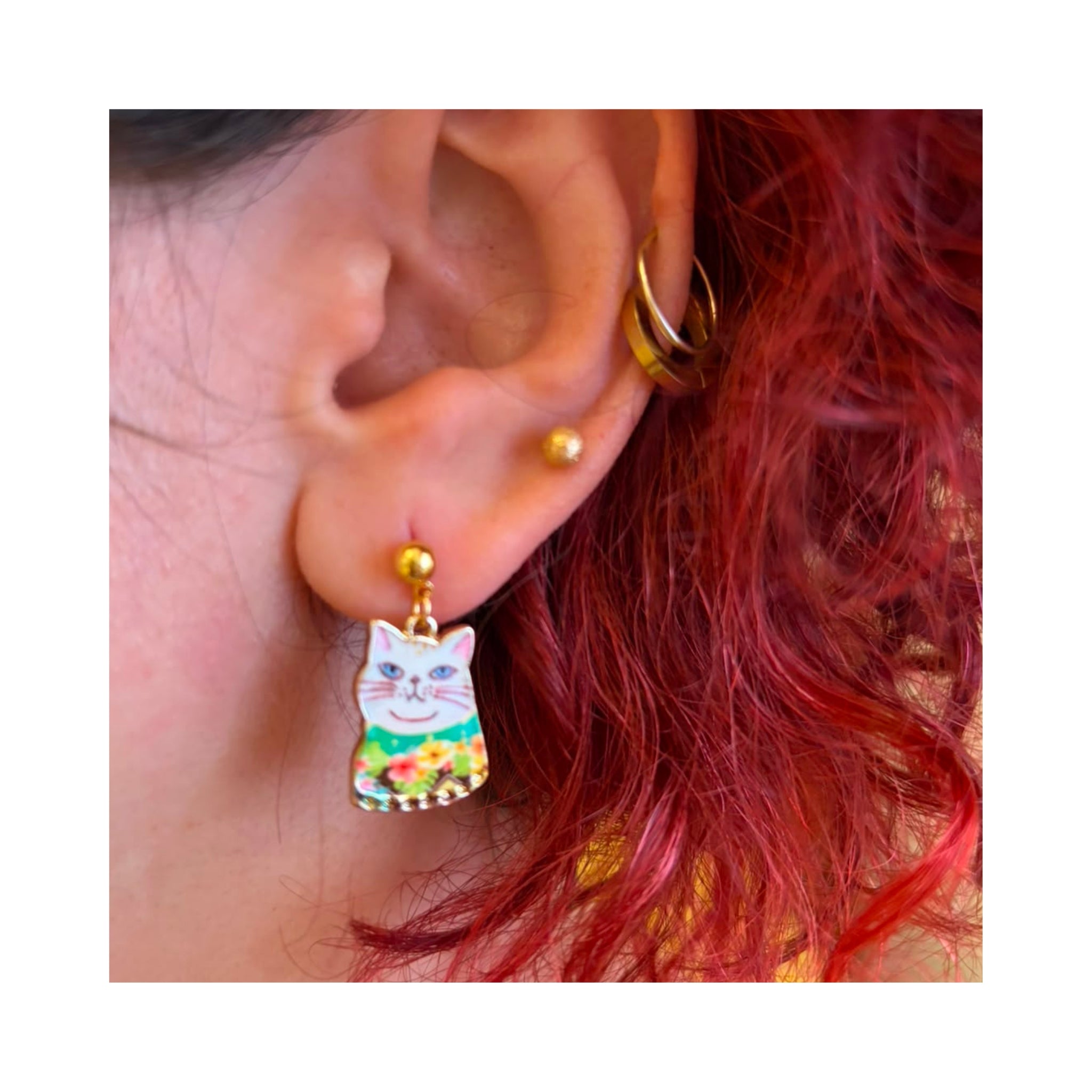 the fancy cat earrings